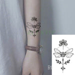 Waterproof Temporary Tattoo Sticker sexy baby's breath flower tatto birds gun feather Water Transfer fake flash tattoos