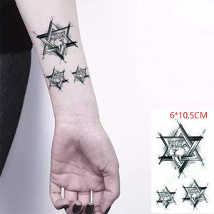 Waterproof Temporary Tattoo Sticker sexy baby's breath flower tatto birds gun feather Water Transfer fake flash tattoos