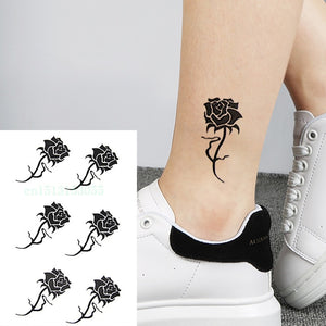 Waterproof Temporary Tattoo Sticker sexy baby's breath flower tatto birds gun feather Water Transfer fake flash tattoos
