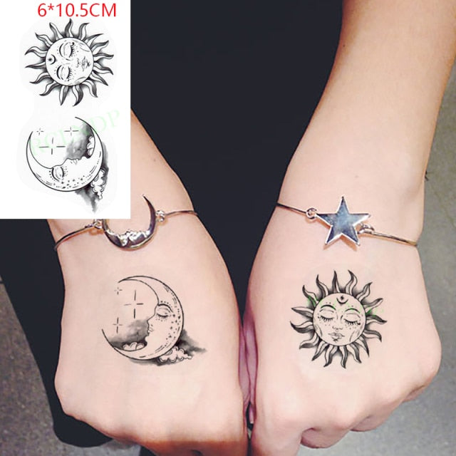Waterproof Temporary Tattoo Sticker sexy baby's breath flower tatto birds gun feather Water Transfer fake flash tattoos