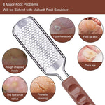 MAKARTT Stainless Steel Coarse Callus Remover Foot File Blade Replaceable Pedicure Rasp Cuticle Cutter Tool Big Holes