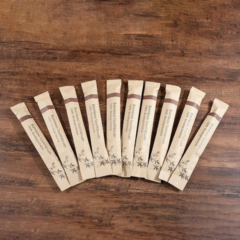 10 Piece soft bristles bamboo toothbrush eco friendly vegan tooth brush escova de dente cepillo de dientes bambu brosse a dent
