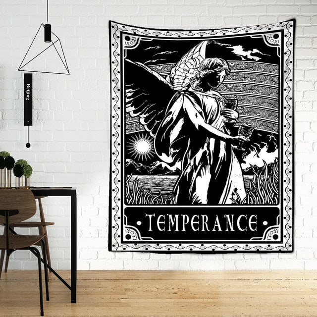 Tarot Tapestry Wall Hanging Witchcraft Divination Bed Sheet Beach Mat Bohemian Hippie TAPIZ Wall Home Decor