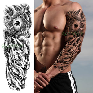 Waterproof Temporary Tattoo Sticker totem geometric full arm large size sleeve tatoo fake tatto flash tattoos for men women