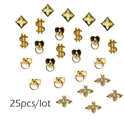 Bee Nails 3D Alloy Metal Nail Art Manicure Charms Gold Plated Salon Tips Rhinestones Decoration