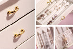 Jewelry Organizer Box Display 5 Layer Large Capacity Double Door PU Leather Drawer Storage Box Cases for Earrings Necklace