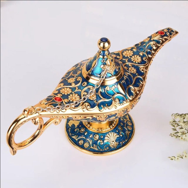 Aladdin Home Decor Incense Burners Antique Style Fairy Tale Magic Lamps Tea Pot Genie Lamp Vintage Retro Toys For Children Gifts