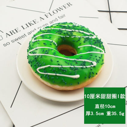 10CM Artificial Donut Food Chocolate Cake Sweet Roll Artificial Mini Squishy Donut Simulation Model Photography Decoration Props