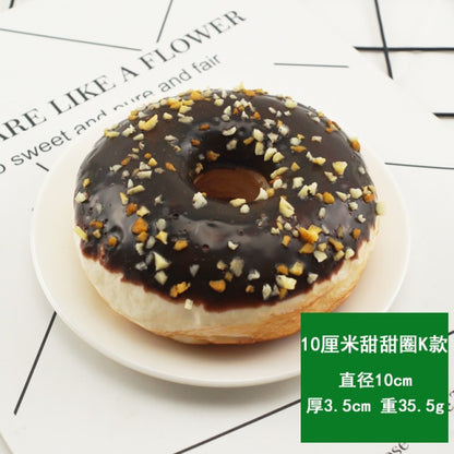 10CM Artificial Donut Food Chocolate Cake Sweet Roll Artificial Mini Squishy Donut Simulation Model Photography Decoration Props