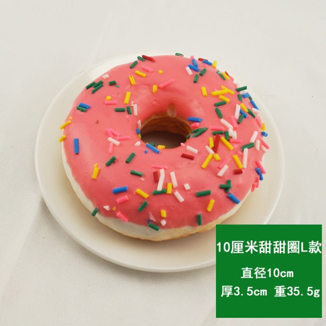 10CM Artificial Donut Food Chocolate Cake Sweet Roll Artificial Mini Squishy Donut Simulation Model Photography Decoration Props