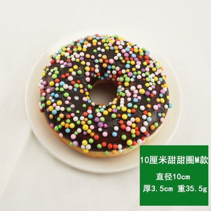 10CM Artificial Donut Food Chocolate Cake Sweet Roll Artificial Mini Squishy Donut Simulation Model Photography Decoration Props