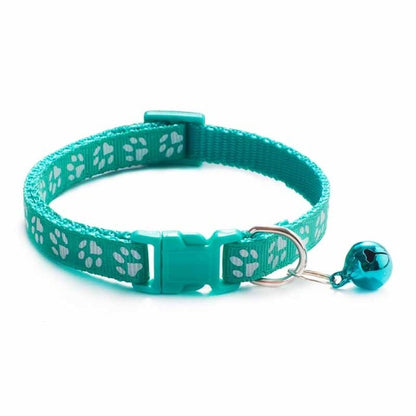 Cats Bells Collars Adjustable Nylon Kitten Safe Necklace Reflective Cat Collar Buckles For Cute Pets Cat Accessories Supplies