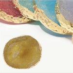 DIY Manicure Accessories Tools Resin Nail Art Painting Gel Palette Golden Edge Polish Agate Mix Stir Crystal Gem Plate 7 Colors