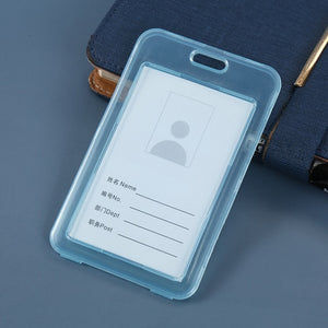 Unisex Women Men Transparent Card Cover Sleeve Work ID Clear Card Holder Protector Cover Badge Office School Supply