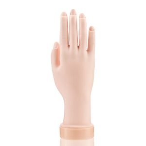 Silicone Nail Art Training Hand Fake Finger Natural Nail Tips Manicure Tool Nail Practice Model Display Finger