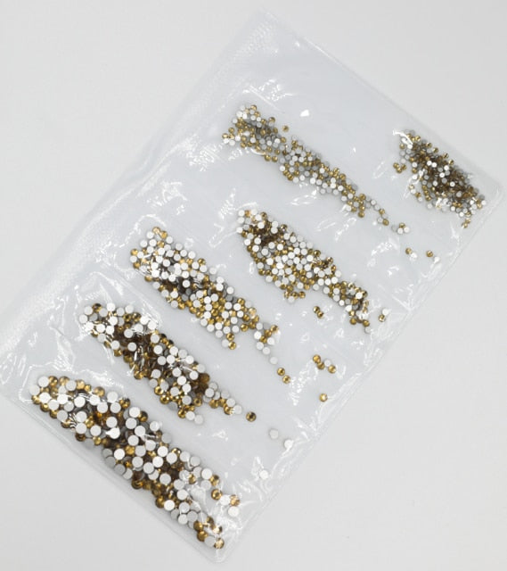 31 Colors SS3-SS10 Mix Sizes Crystal Glass Nails Art Rhinestones For 3D Nail Art Rhinestones Decoration Gems