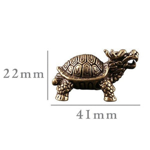Dragon Turtle Casting Animal Figurine Abstract Geometric Style Metal Retro Sculpture Home Office Room Desktop Decoration Gift