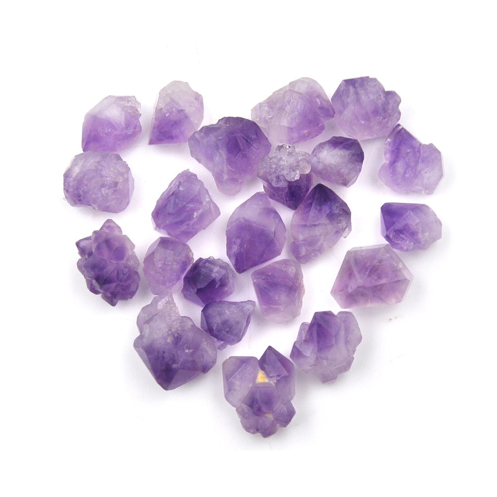 5pcs Natural Hexagonal Crystal Quartz Healing Fluorite Wand Stone Purple Purple Gem Natural Amethyst Single Crystal