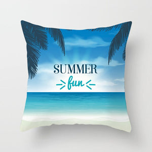 Hand Painted Blue Ocean Anchor Series Home Decoration Polyester Pillow Cover Cojines Decorativos Para Sofa 01-26