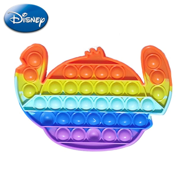 Disney Stitch Push Bubble Fidget Antistress Toys Adult Kids Funny Fidget Sensory Toy Autism Special Needs Stress Reliever Gift