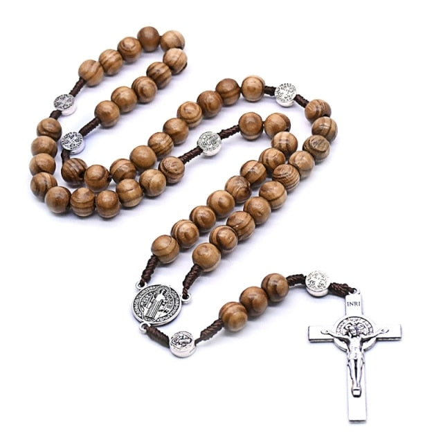 14 Different Styles Rosary Necklace Catholic Virgin Mary Pendant Necklaces Bead Long Chain Men Women Christian Jewelry Gift