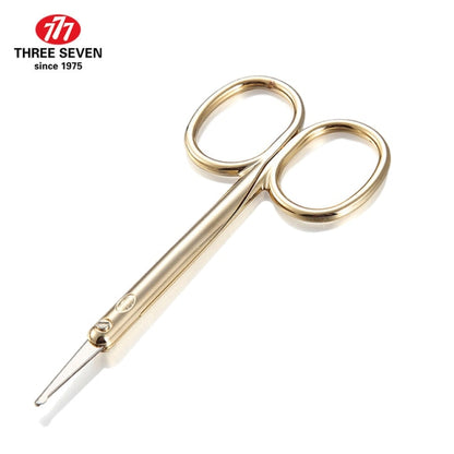 THREE SEVEN/777 Nose Hair Scissors Facial Precision Hair Removal Tools Stainless Steel Rounded Tips Makeup Scissors