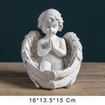 Angel eyes Angel wings decoration Jewelry storage box Resin Ornaments Children's room decoration Home Decoration Praying angel