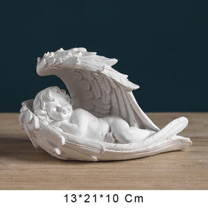 Angel eyes Angel wings decoration Jewelry storage box Resin Ornaments Children's room decoration Home Decoration Praying angel