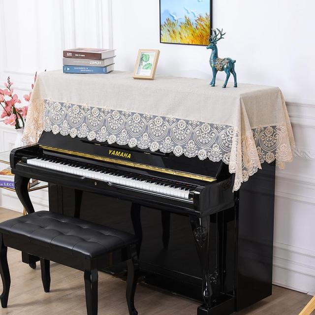 90x220cm Graceful Elegant Home School Decoration Table Piano Cover Cloth Runner Piano Covering Towel With Laces
