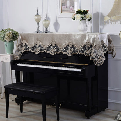 1pc 90x220cm Lace Piano Cover Decoration Piano Cloth Dust Proof Cover Family Wedding Gift