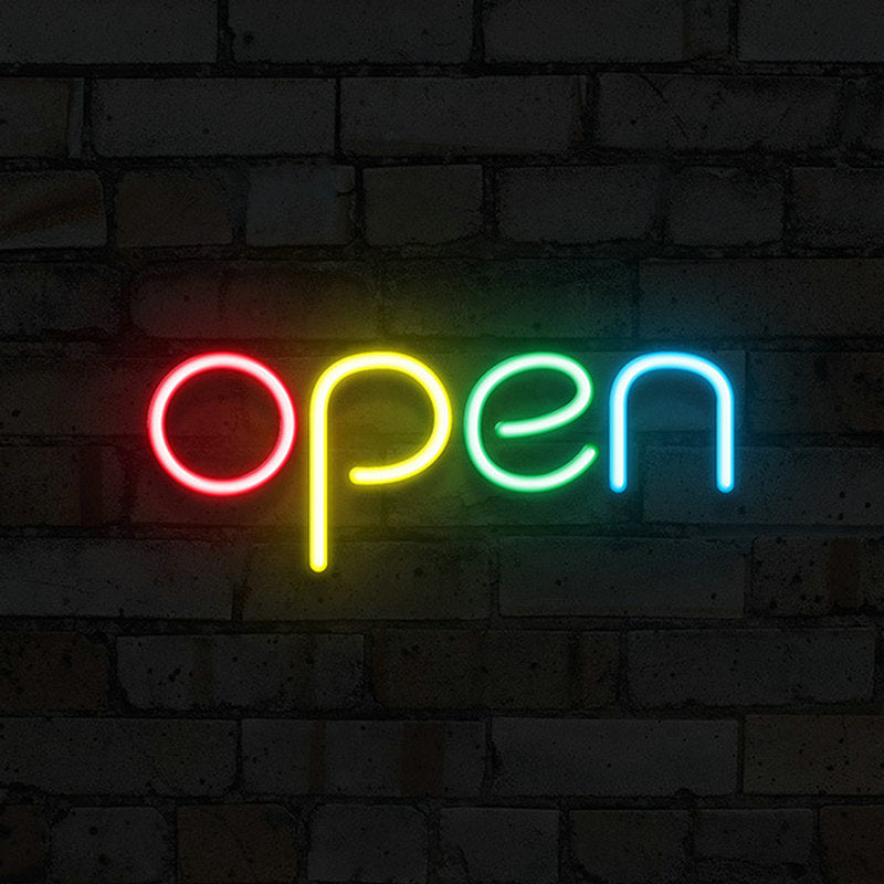 Custom OPEN Neon Sign Light LED Wall Light Bar Window open close light