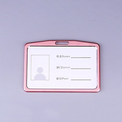 1PC Metal Business Card Holder Bus Card Case Id Holder Ski Pass ID Card Office School Supplies