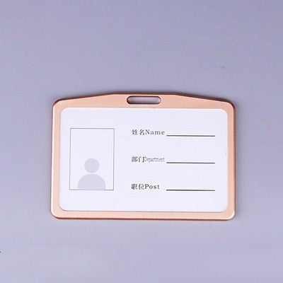 1PC Metal Business Card Holder Bus Card Case Id Holder Ski Pass ID Card Office School Supplies