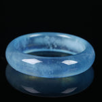 100% aquamarine Natural Stone Bangles Original Stone Cutting Bracelet Pattern Rarity Rare Fashion Bangle for Women Jewelry