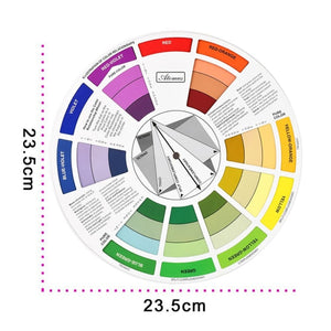 1PCS 12/18 Colors Tattoo Pigment Wheel Paper Card Supplies Three-tier Mix Guide Central Circle Rotate Nail Tattoo Accessories
