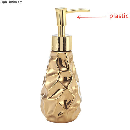 Ceramic bathroom set four-piece Gold tooth brush holder Soap Dispenser soap box bathroom decoration accessories Wedding gifts