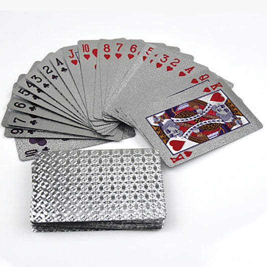 Silver/Gold/Black  Pokers Luxury Design High Quality Plastic Cards Waterproof And Dull Polish Poker