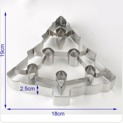 3D Christmas Cookie Cutter Tools Stainless Steel Gingerbread Enamel Snowflake Heart Biscuit Mold Kitchen Cake Decorating Tool