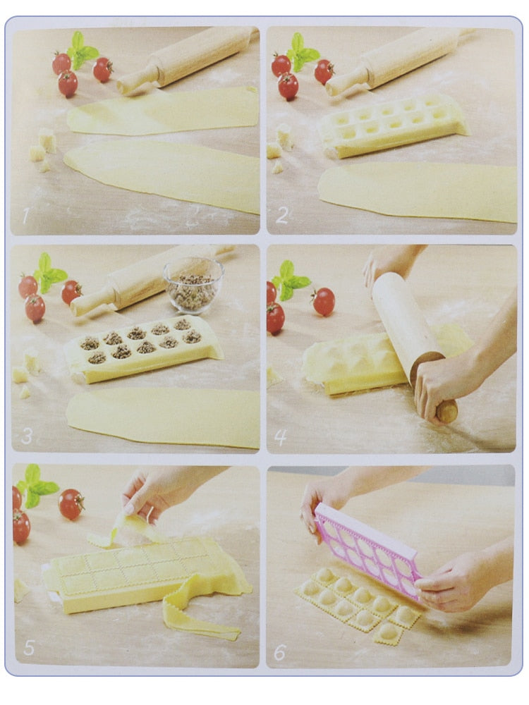 Practical Italian Dumplings Mold DIY Ravioli Fondant Mold Cake Decoration Mousse Chocolate Silicone Mold Kitchen Baking Tools