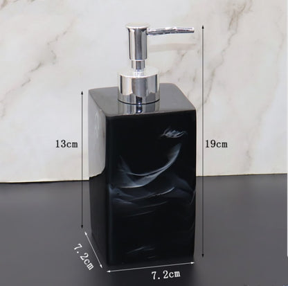 Light luxury Marble Stripe Resin Wash Set Soap Dispenser Gargle Cup Toothbrush Holder Soap Dish Bathroom Bath Supplies