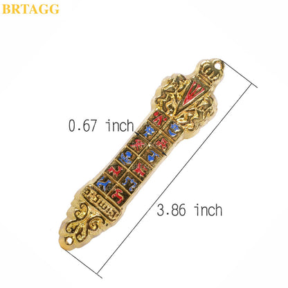 BRTAGG Mezuzah Case, 10cm Height, 12 Tribes of Israel - King David Royal Crown Jewish Israel Gifts