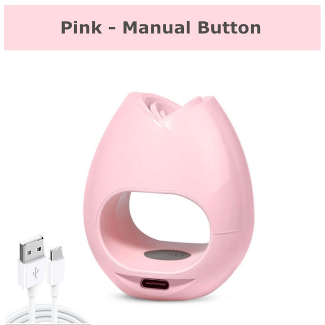 16W Mini UV LED Nail Dryer Curing Lamp Rose Shape Travel Pocket Size 60S Timer USB Portable Sun Light Button For Gel  Polish