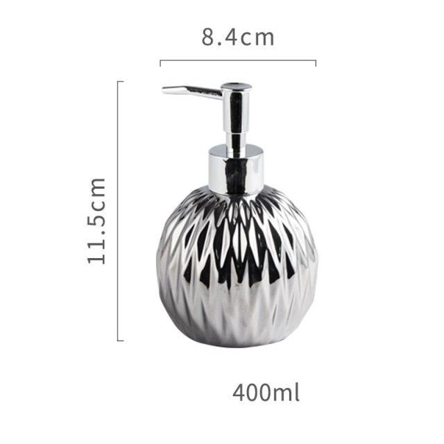 400ml New Style Ceramic Portable Soap Dispenser Shampoo Bottle Hand Sanitizer Jar Home Hotel Bathroom Supplies Lotion Bottle