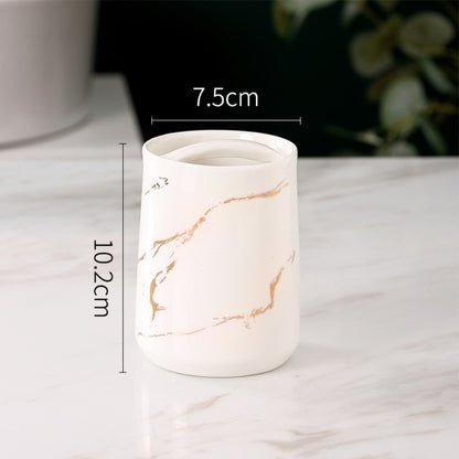 Light Luxury Toothbrush Holder Ceramic Household Washing Tools Toothbrush Sundries Shelf Decoration Bathroom Accessories