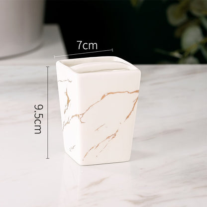 Light Luxury Toothbrush Holder Ceramic Household Washing Tools Toothbrush Sundries Shelf Decoration Bathroom Accessories