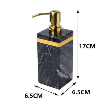 Nordic Bathroom Kit Marble Liquid Soap Dispenser Toothbrush Holder Mouth Cup Cotton Swab Box Soap Dish Tissue Box Washing Tools