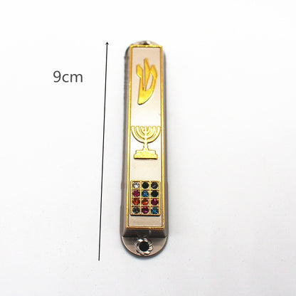 5pcs Mezuzah Case Home Decoration Israel Judaica Door Decor Alloy Church Utensils Hanukkah Gift