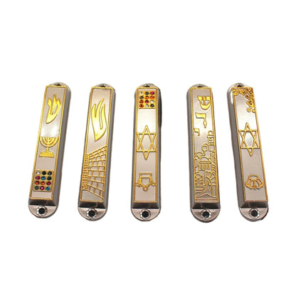 5pcs Mezuzah Case Home Decoration Israel Judaica Door Decor Alloy Church Utensils Hanukkah Gift