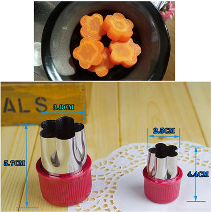 8pcs/Set Flower Star Shape Vegetable Fruit Cutter Mold Slicer Stainless Steel Shredder for cake cookie sushi biscuit food