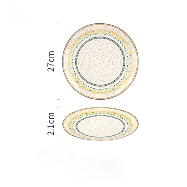 Creativity white dinner plates Home Art Western Food Soup Plate Jingdezhen white porcelain plate serving dish